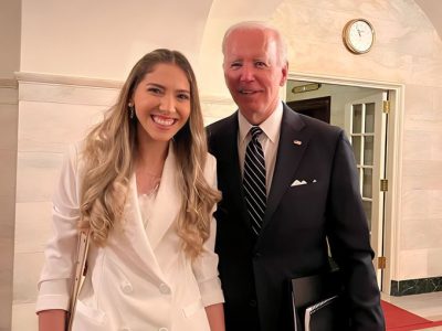 Joe y Jill Biden reciben a Fabiana Rosales en la Casa Blanca