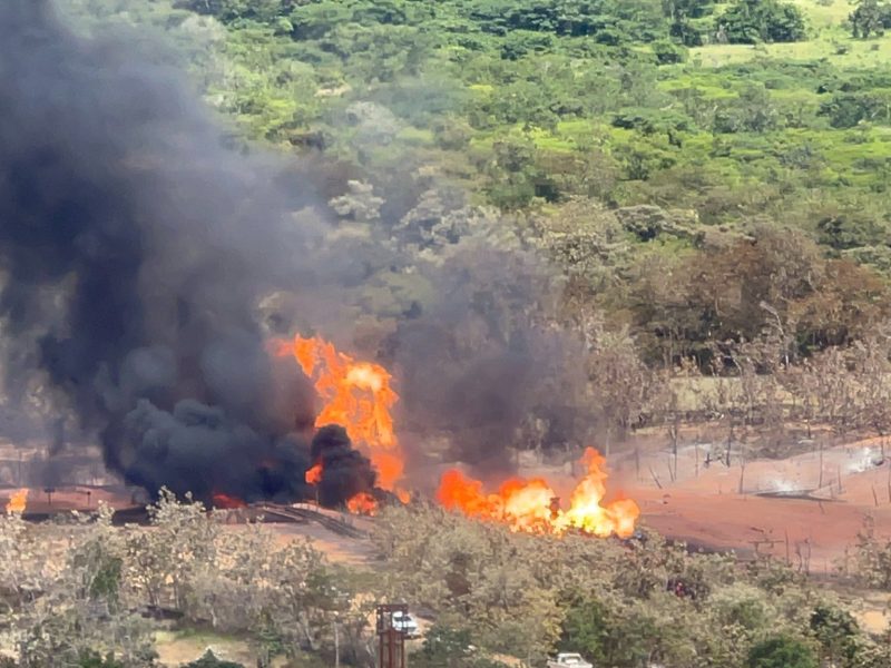 Incendio en gasoducto de Monagas