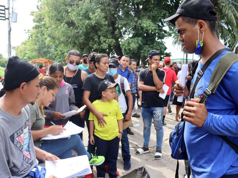 Migrantes en el sur de México piden protección a la Comisión de DDHH