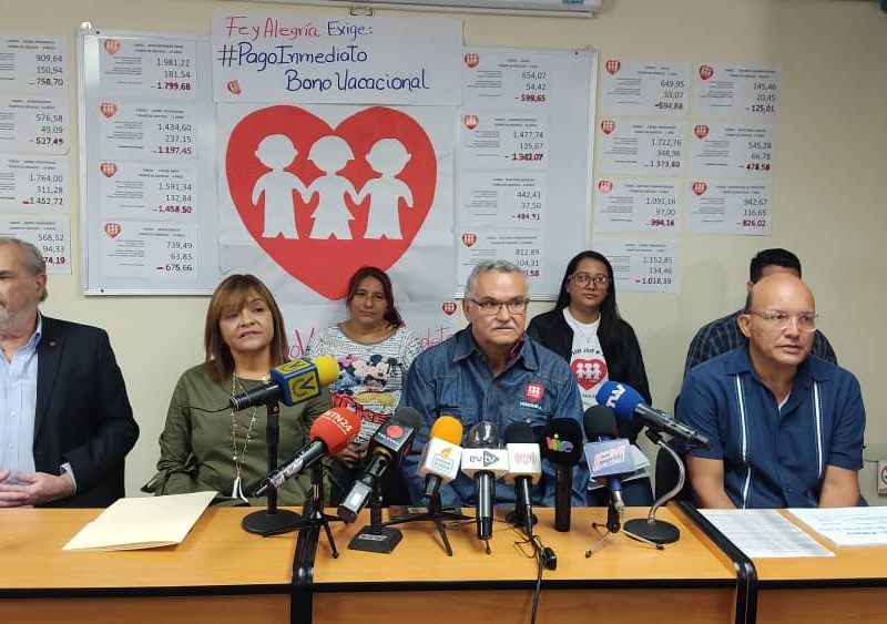 Docentes de Fe y Alegría exigen eliminar instructivo de la Onapre