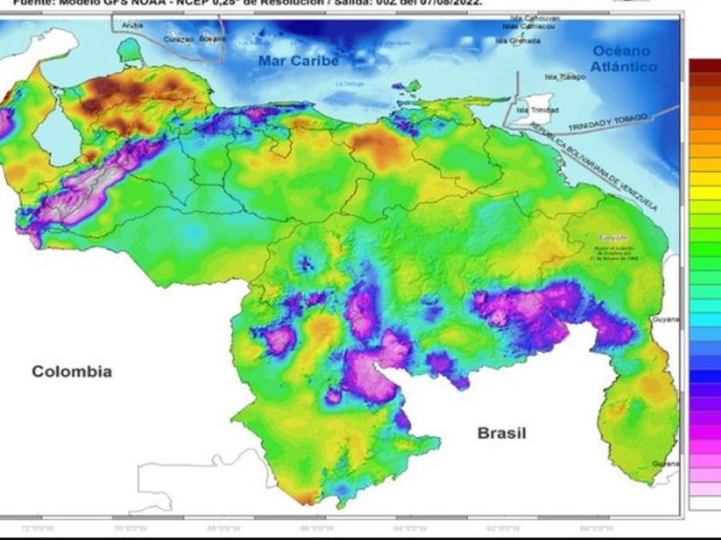 Inameh prevé hasta 38° C de temperatura en Lara, Falcón y Trujillo