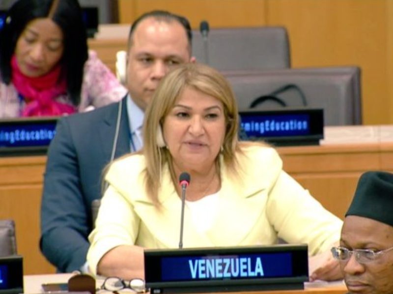 Maestros son prioridad en plan educativo de Venezuela, dice ministra ante ONU