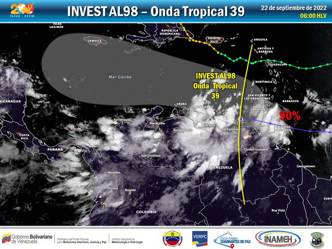 Inea suspende zarpes en oriente del país y la zona insular por paso de la onda tropical 39