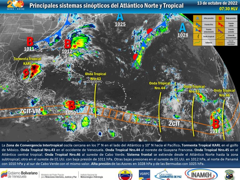 Lluvias en occidente, centro y oriente este #13Oct