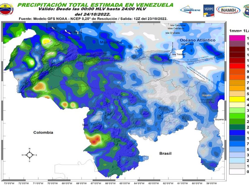 Onda tropical 46 dejará lluvias tormentosas en gran parte de Venezuela este #24Oct