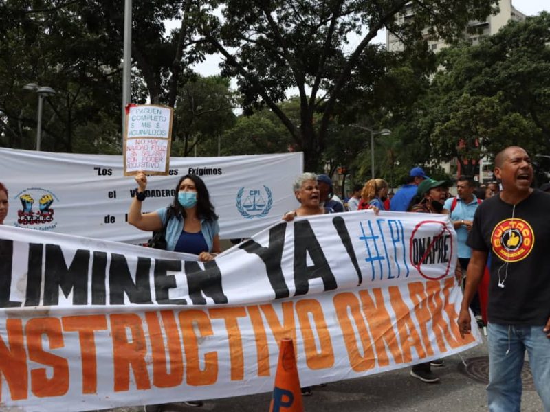 Protesta- trabajadores públicos (Mairet Chourio)