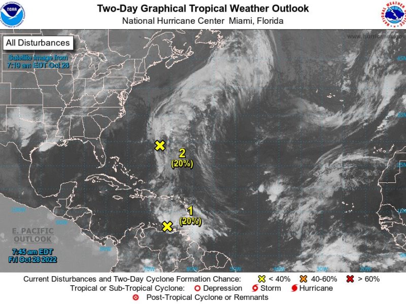 NHC estima que se forme una depresión tropical sobre Venezuela este fin de semana