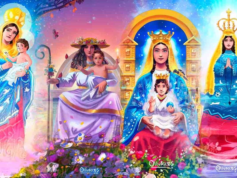 Devociones marianas con historias tricolor