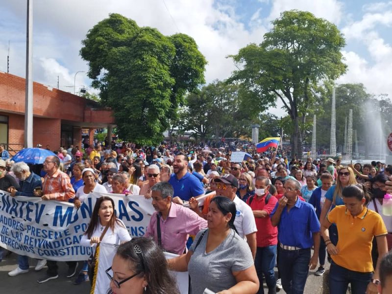 Protesta de educadores- 9 de enero- Maiquetía