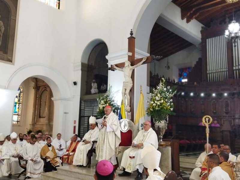 Cardenal Baltazar Porras aboga por respeto a los DDHH al tomar posesión como arzobispo de Caracas