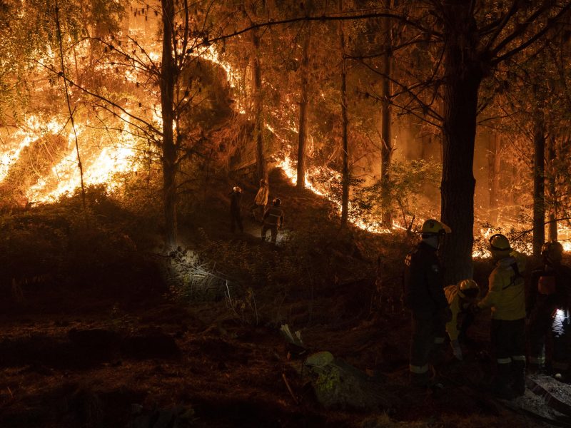 Se decretará un polémico toque de queda en el epicentro de los incendios en Chile