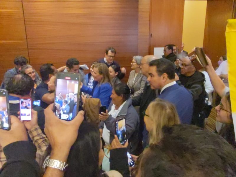 Dora María Tellez, la comandante 2, a su llegada a los Estados Unidos