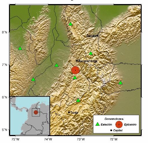 Un temblor de magnitud 5,9 grados sacude a Colombia