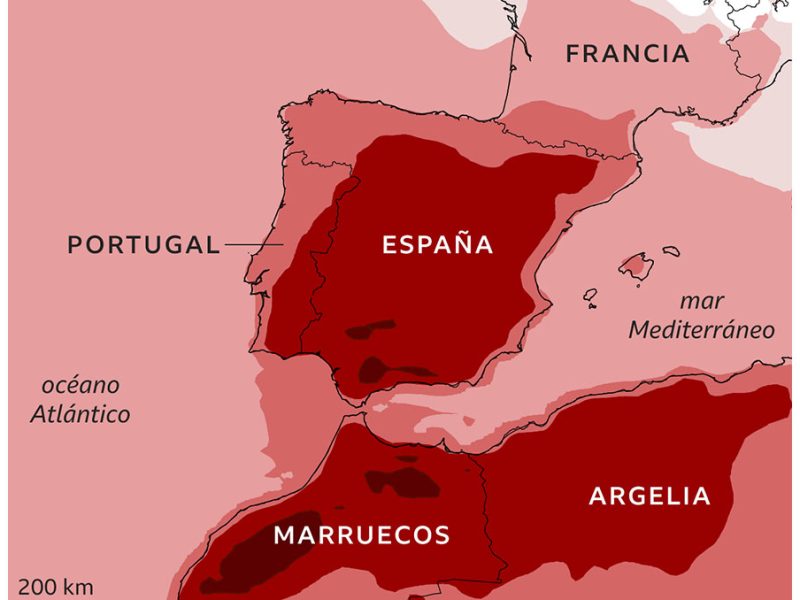 Los mapas que muestran por qué en España se registró este jueves la temperatura más alta de la historia en un mes de abril