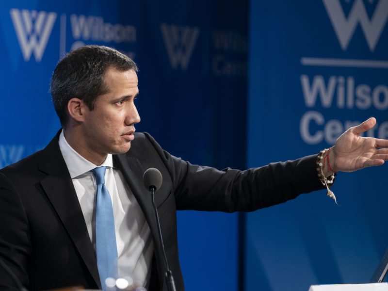 El líder de la oposición venezolana, Juan Guaido, en Washington DC