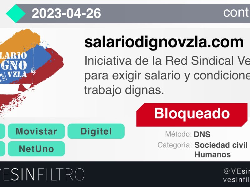 Ve Sin Filtro registra cuatro bloqueos a sitios informativos en lo que va de mayo