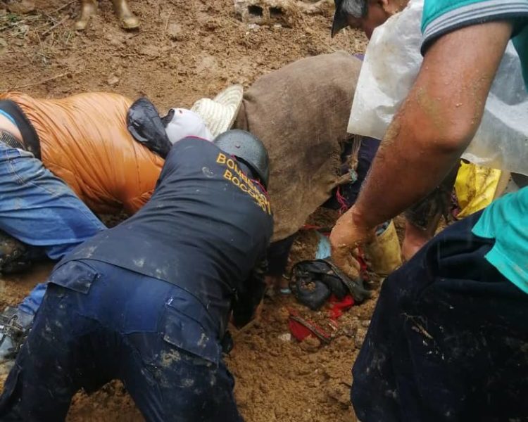 Dos niños entre los cuatro muertos por deslizamiento en Boconó