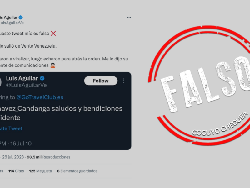 ¿El partido Vente Venezuela hizo un tuit falso del director de Polianalítica?