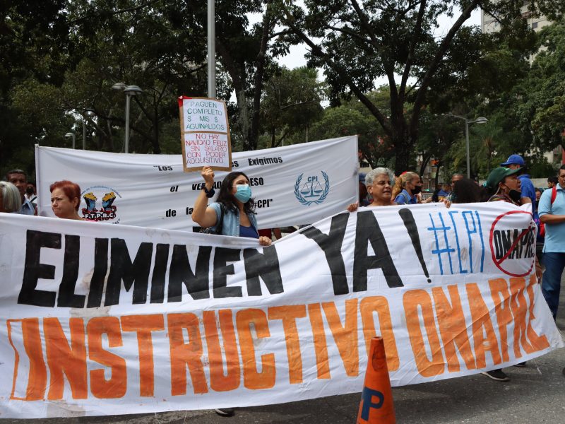Protesta- trabajadores públicos (Mairet Chourio)