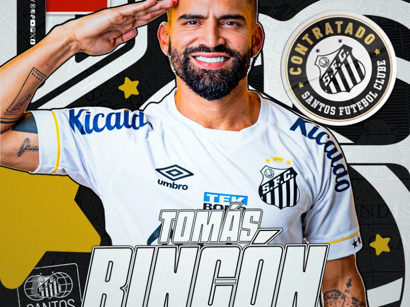 Tomás Rincón se suma al Santos de Brasil tras dejar fútbol italiano