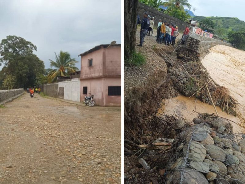 Cede muro de contención en municipio de Barinas por las lluvias