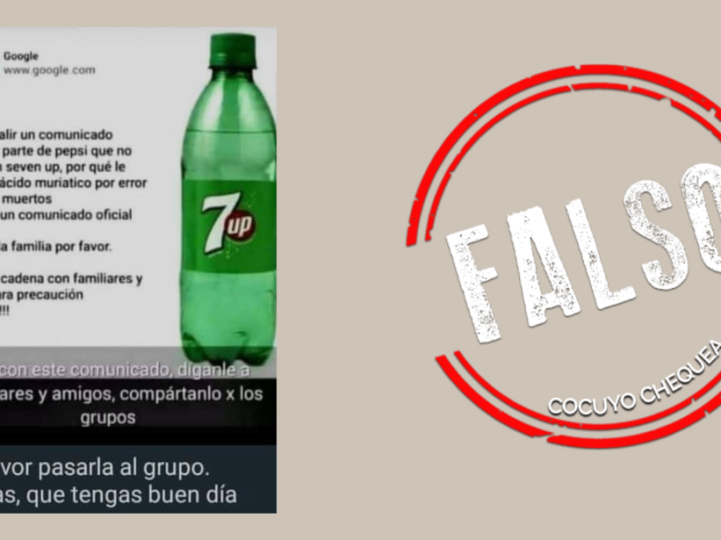 ¿Recomiendan no tomar 7up porque contiene ácido muriático?
