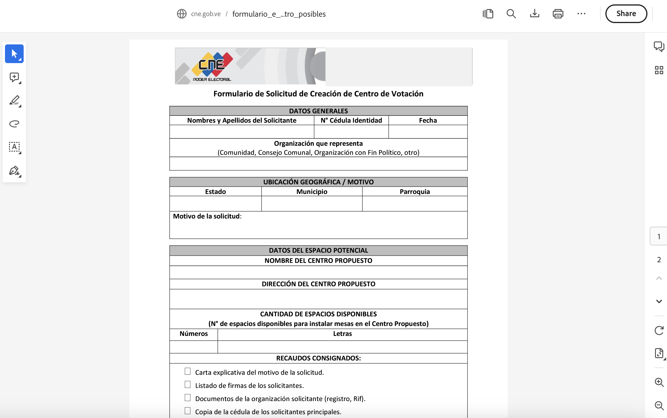 centros de votacion cne
