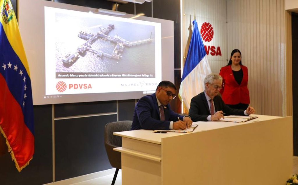 Pdvsa firma contrato con petrolera francesa para explotar crudo y gas en Maracaibo
