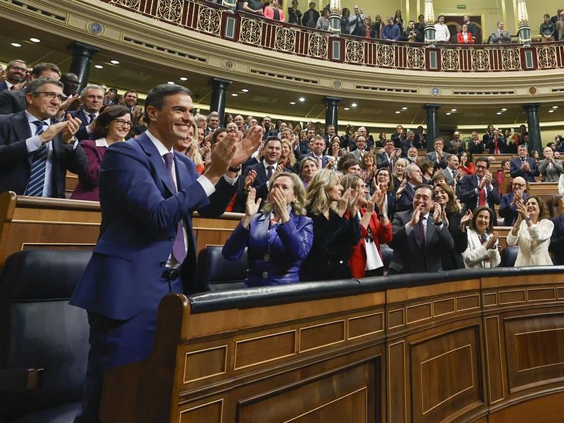 Congreso español reelige al socialista Pedro Sánchez como presidente del Gobierno