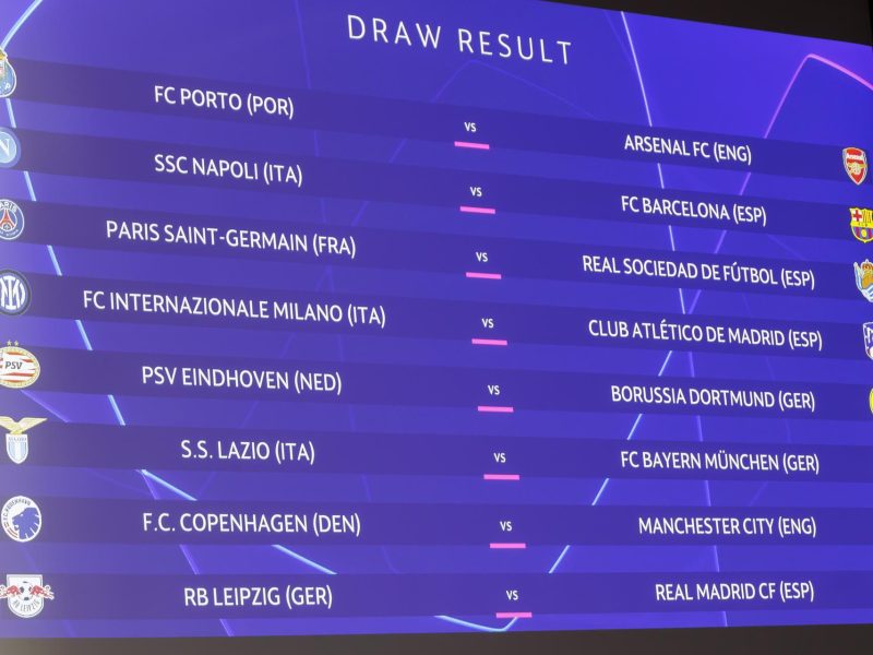 Así quedaron los cruces de octavos de final de la Liga de Campeones