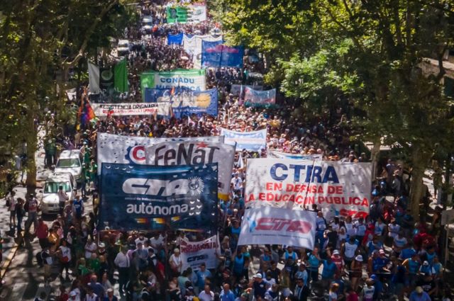 Manifestación en Argentina