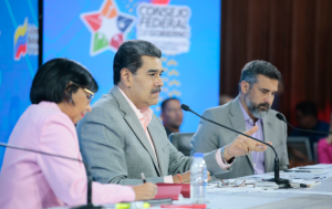 Nicolás Maduro en un acto público en Caracas, Venezuela. 2024