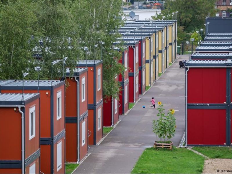 Campo de refugiados en el estado federado de Sajonia, este de Alemania