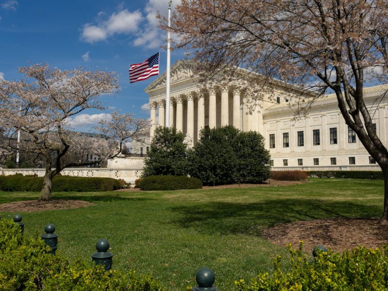 us supreme court flag half mast