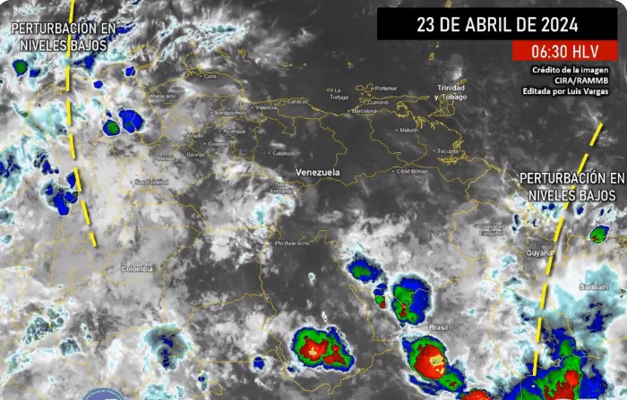 Inameh estima lluvias intensas después de mediodía este 23 de abril