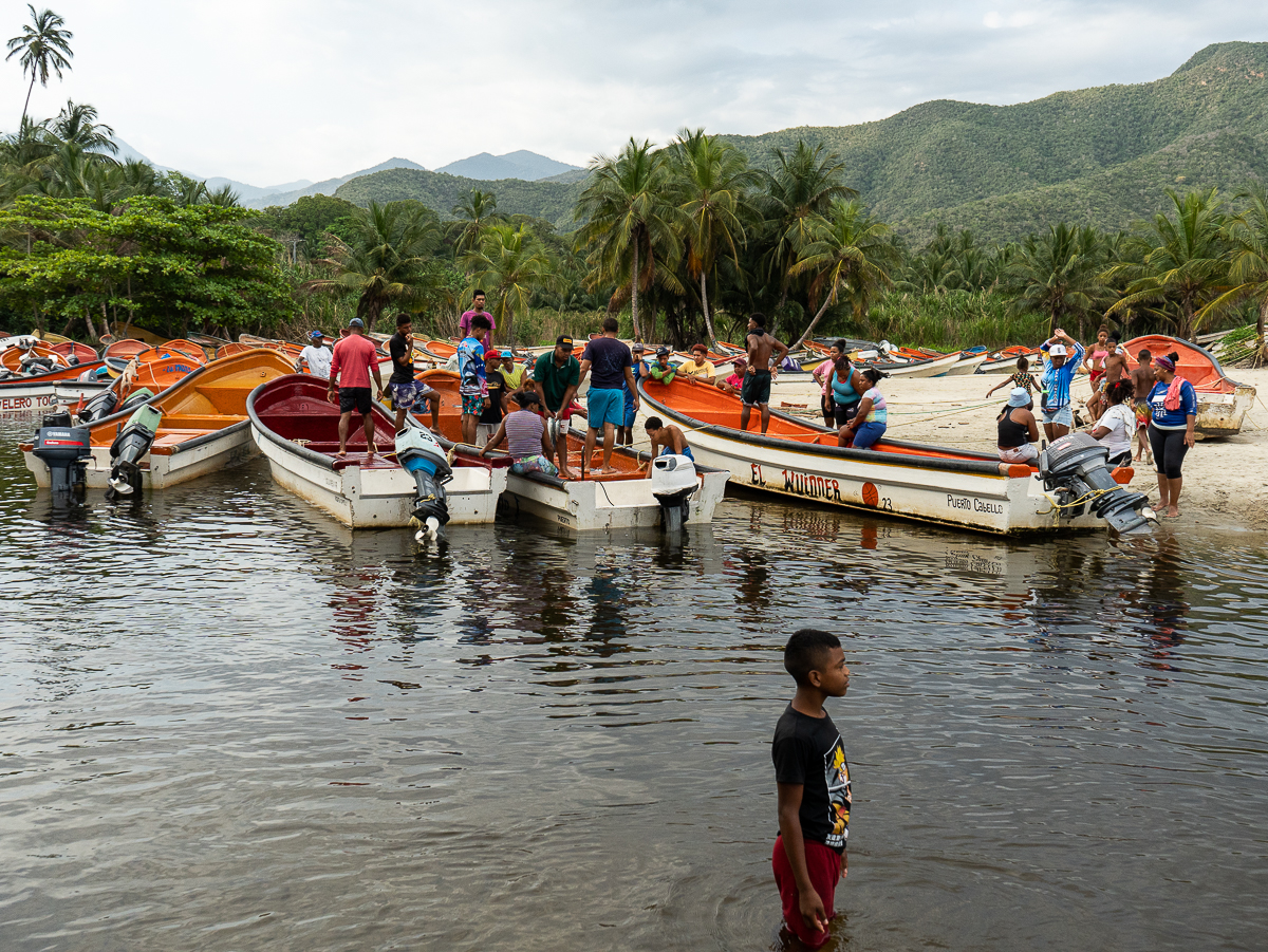 Pescadores en pueblo de Chuao