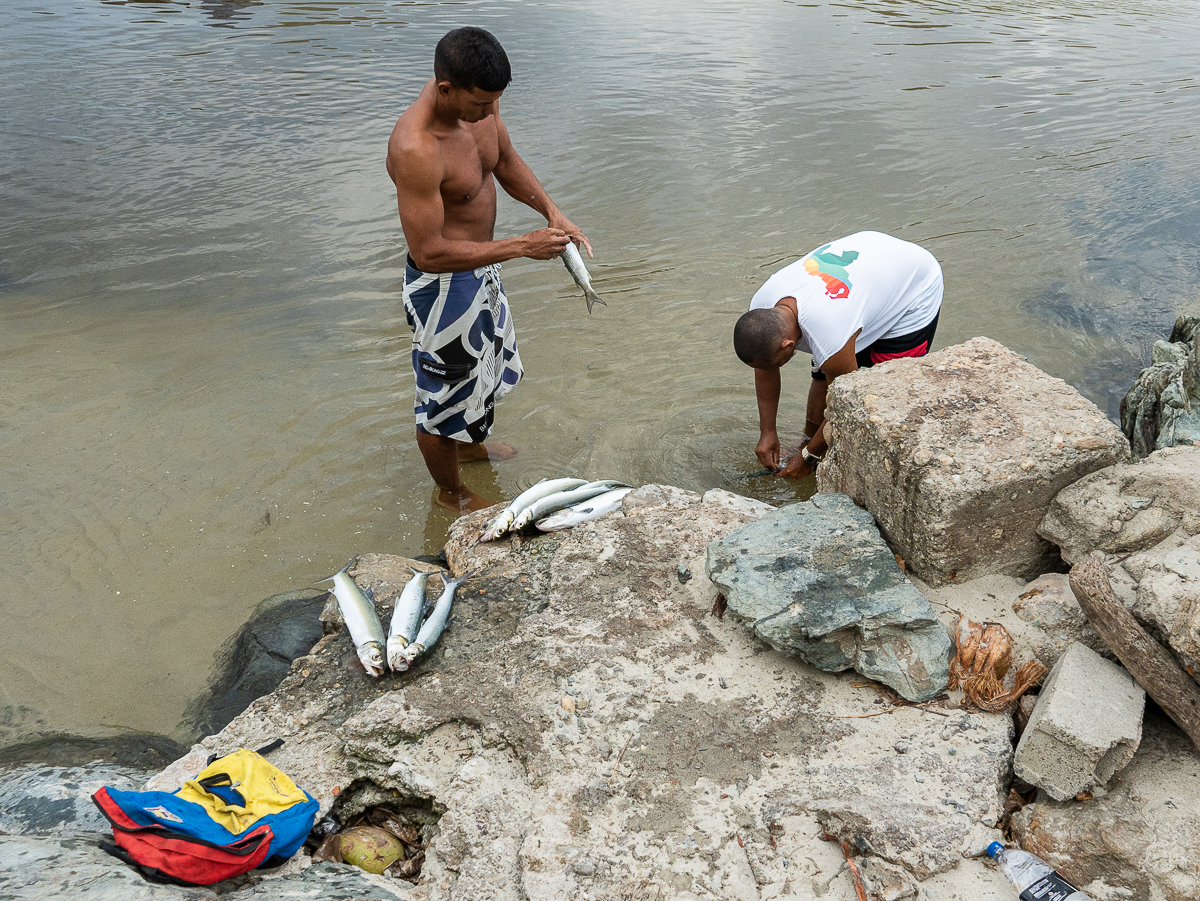 Pescadores en el pueblo de Chuao
