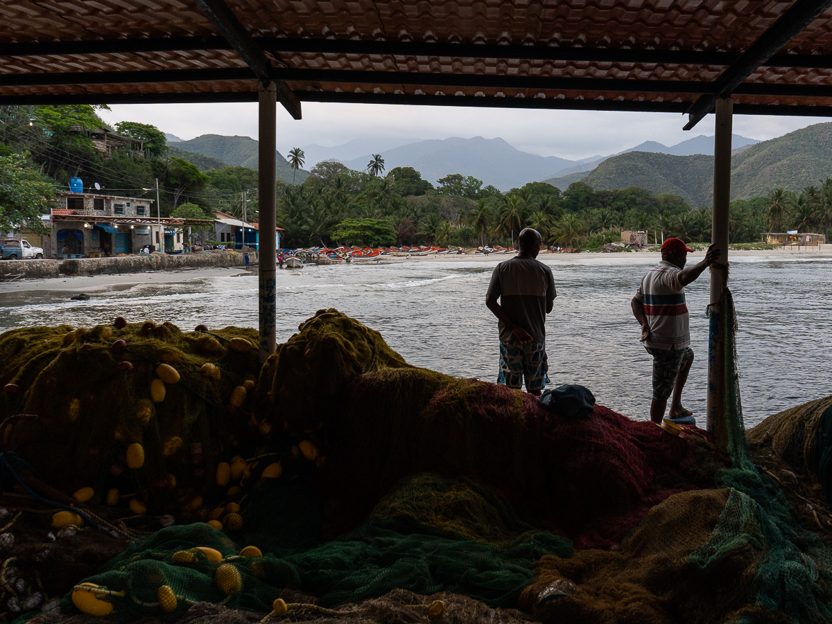 Pescadores en el pueblo de Chuao