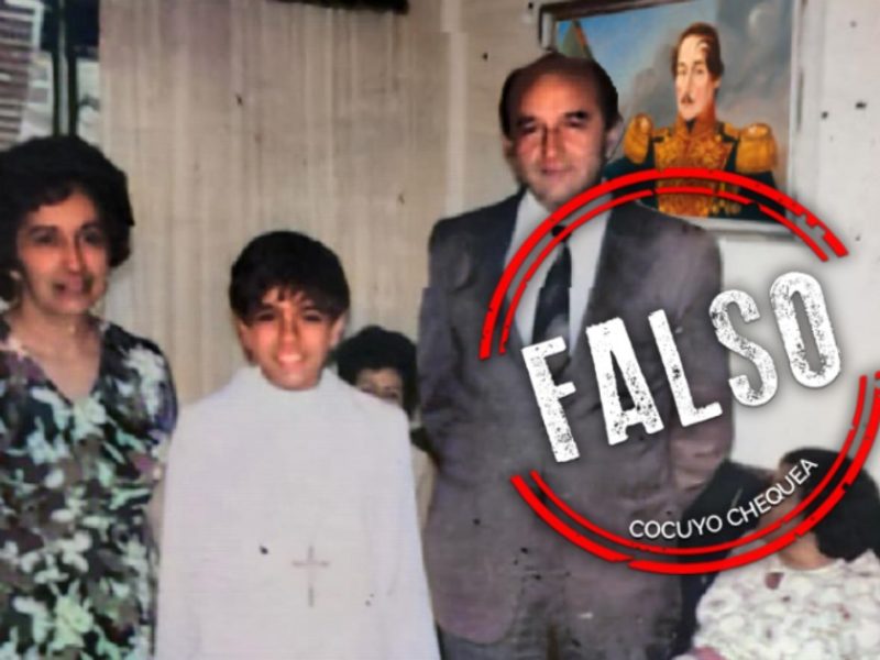 Falso Santander en foto de primera comunión de Maduro