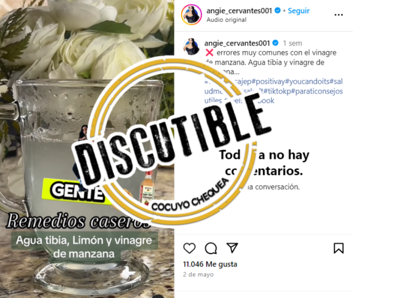 Vinagre de manzana falsa cura milagrosa