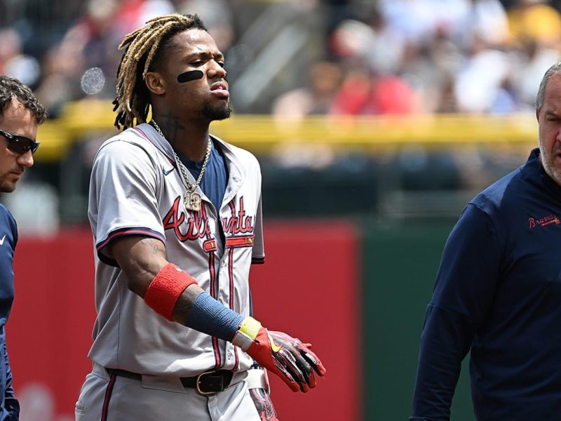 Los mensajes de los Bravos y Tiburones tras la lesión de Acuña Jr.