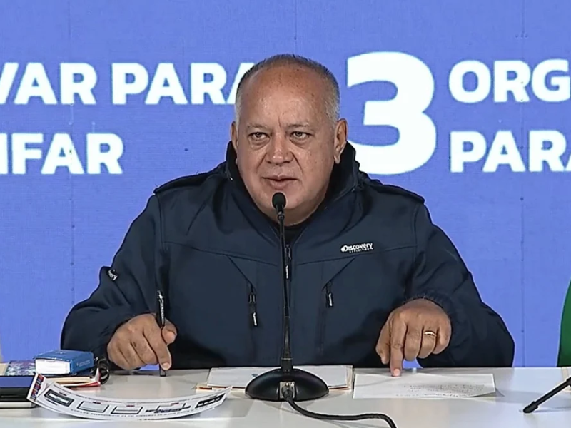 Diosdado Cabello presenta registro del 1x10x7