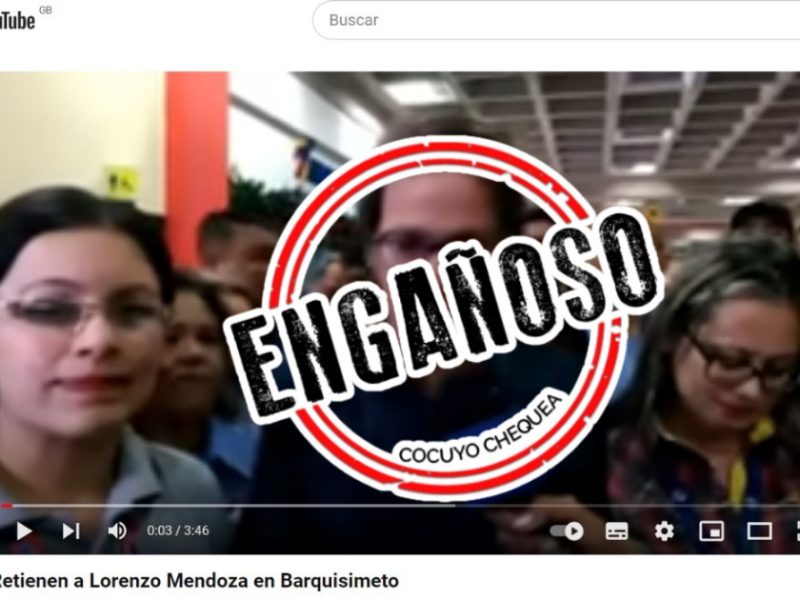 En ese momento denunció el desabastecimiento en el país