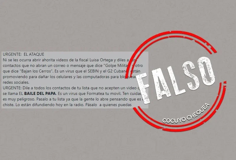 La cadena corre por internet desde 2017 según nuestros análisis