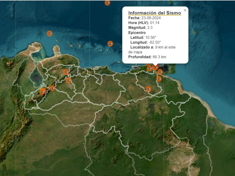 Otros cinco temblores se registraron en Sucre tras sismo de magnitud 5.2