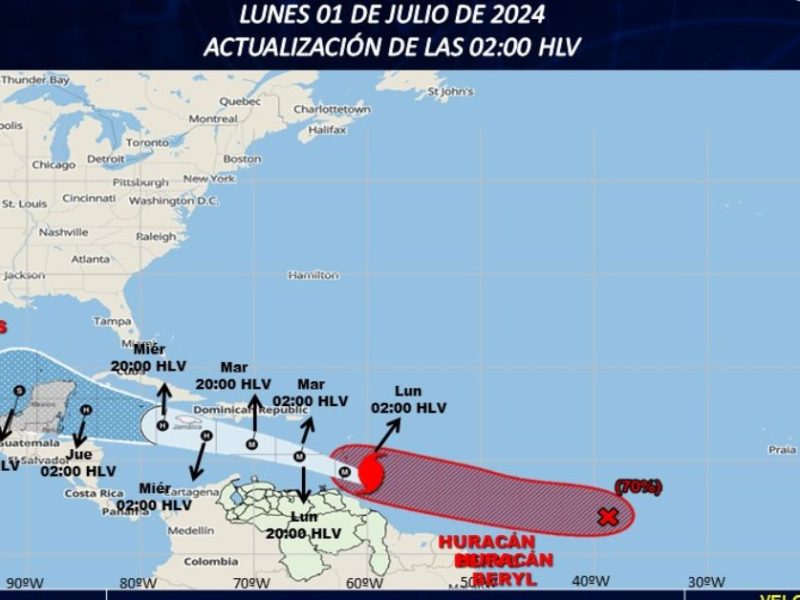 Beryl cruzará el mar Caribe venezolano desde este 1 de julio