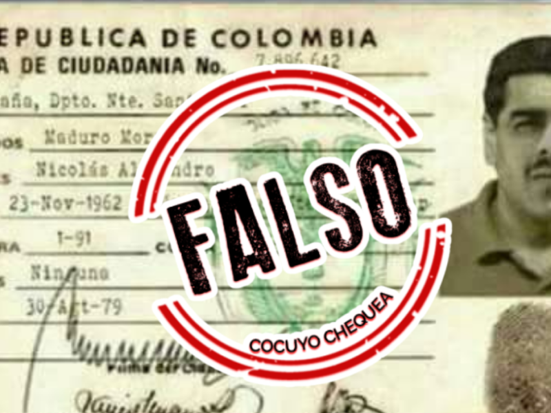 Desde que Maduro es presidente se ha difundido mucha desinformación sobre su nacionalidad