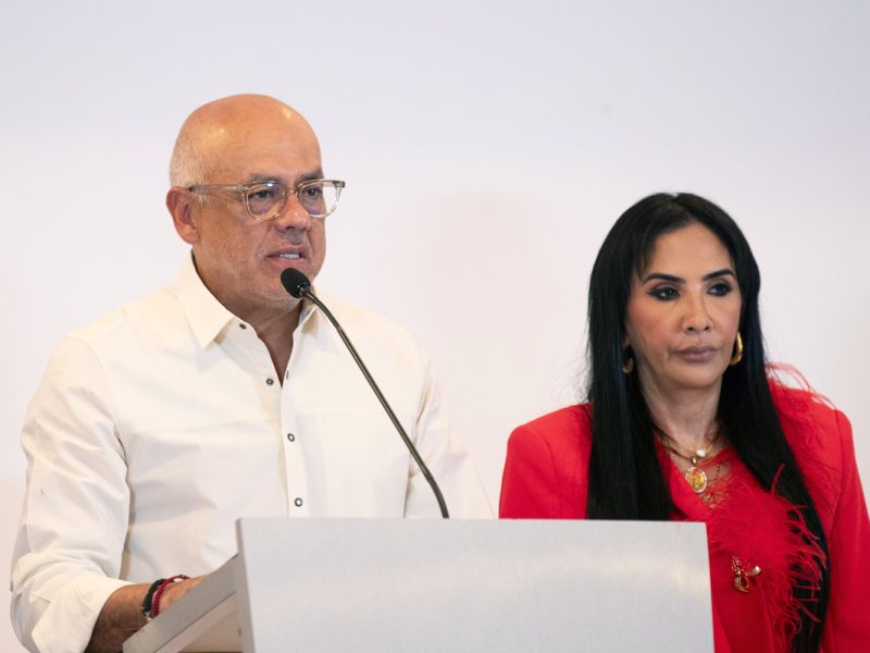 Rueda de prensa del presidente del Parlamento venezolano