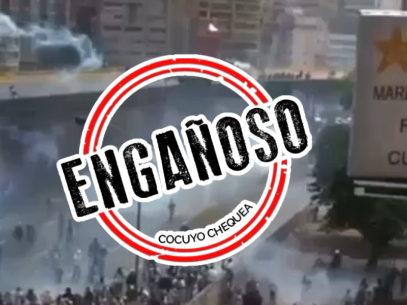 Aunque este lunes sí se registran multiples protestas en muchos sectores de Caracas este video es de 2017