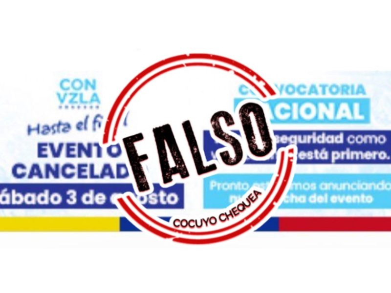 Falso anuncio de cancelación